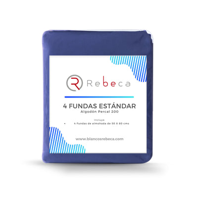 4 Fundas De Almohada Estándar 200 -15 Colores A Elegir