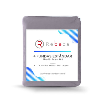 4 Fundas De Almohada Estándar 200 -15 Colores A Elegir